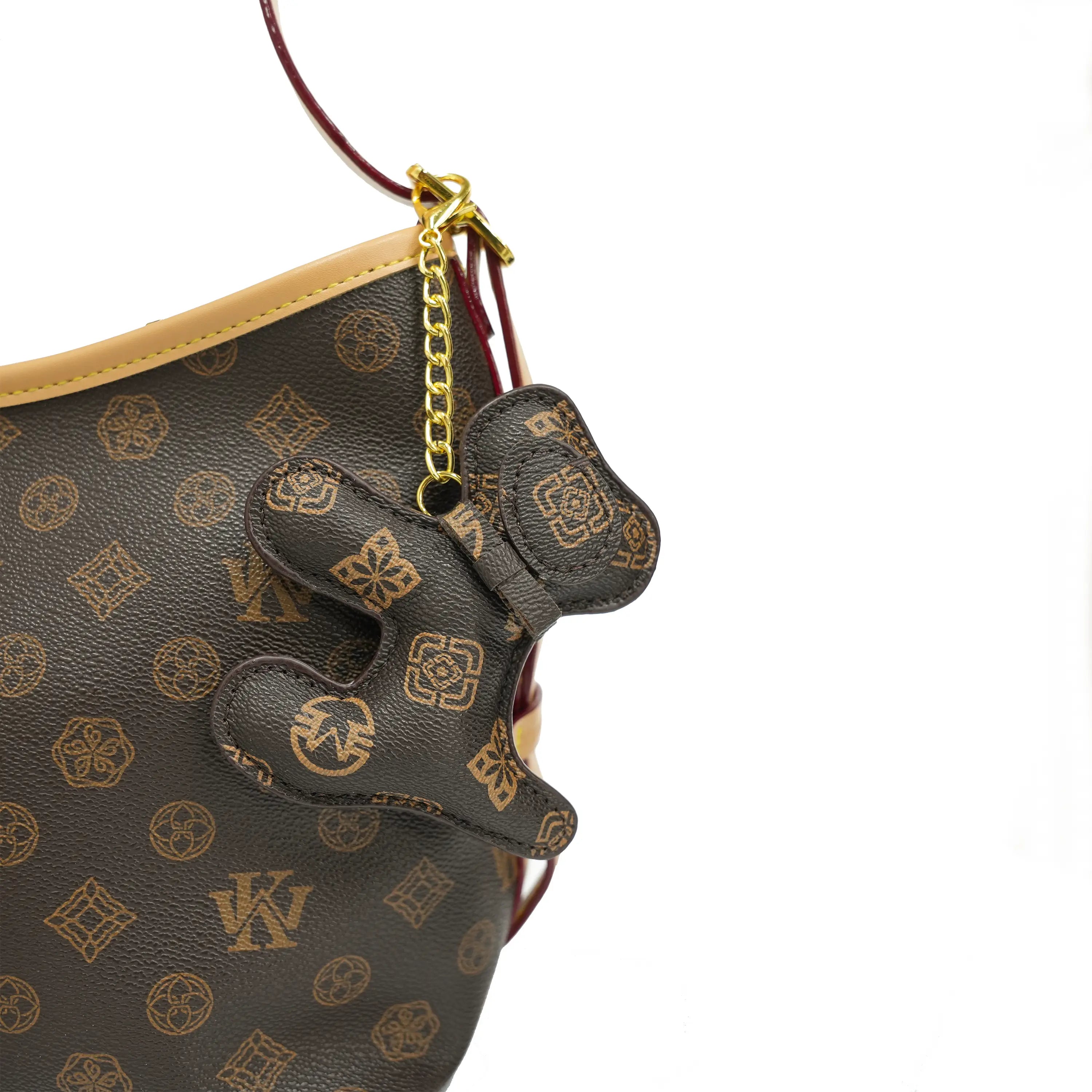 Shoulder bag & puppy keychain
