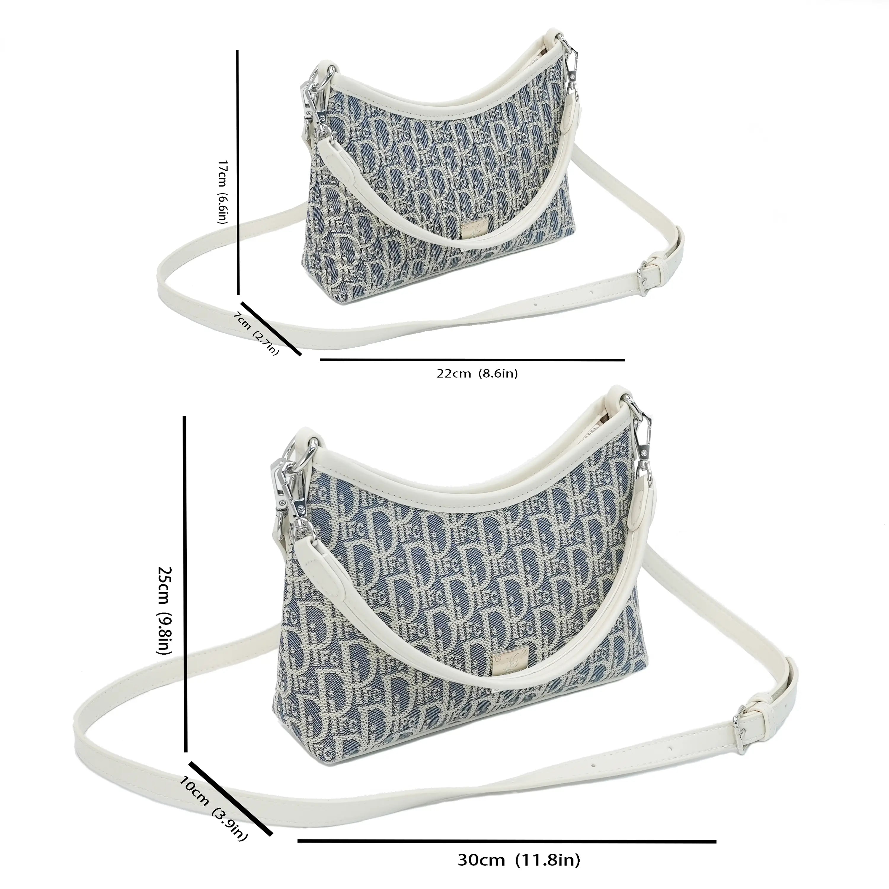 Sea Salt White Medium/Small Shoulder Bag (Underarm Bag)