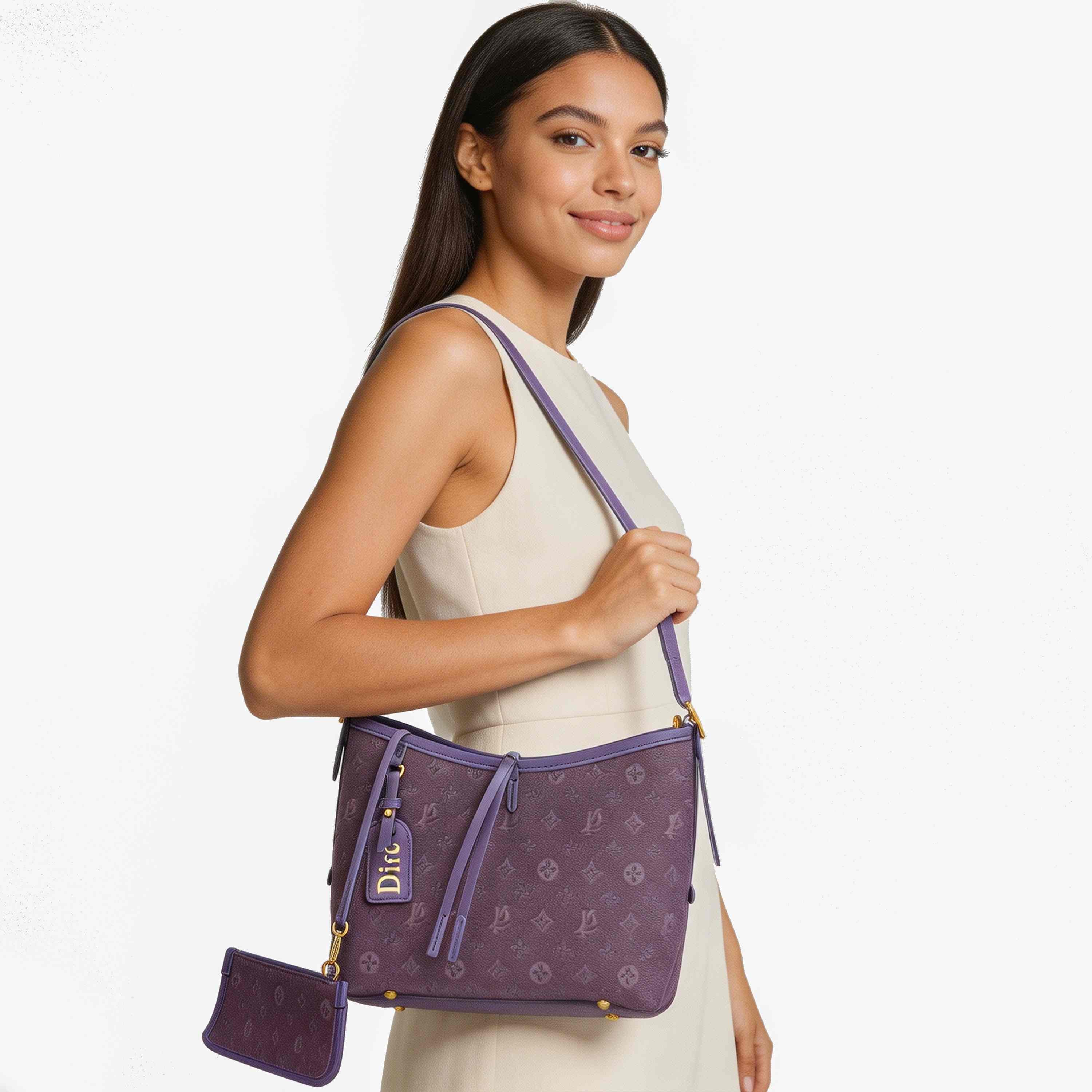 Purple shoulder bag