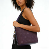 Purple bucket bag