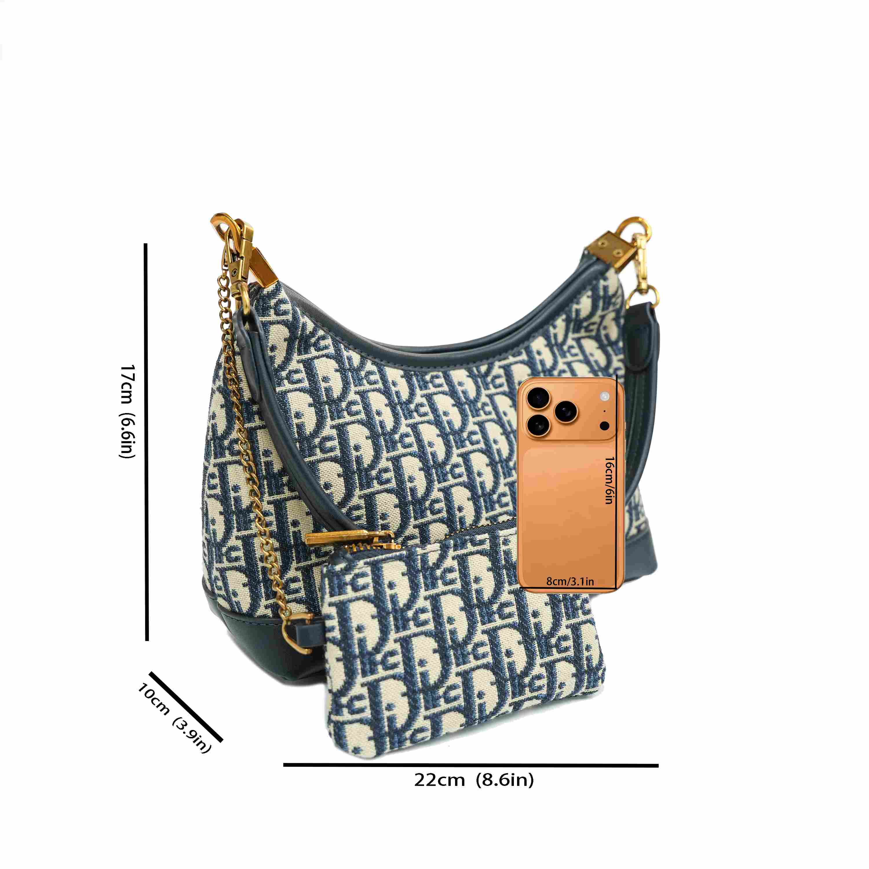 Embroidered Small Shoulder Bag
