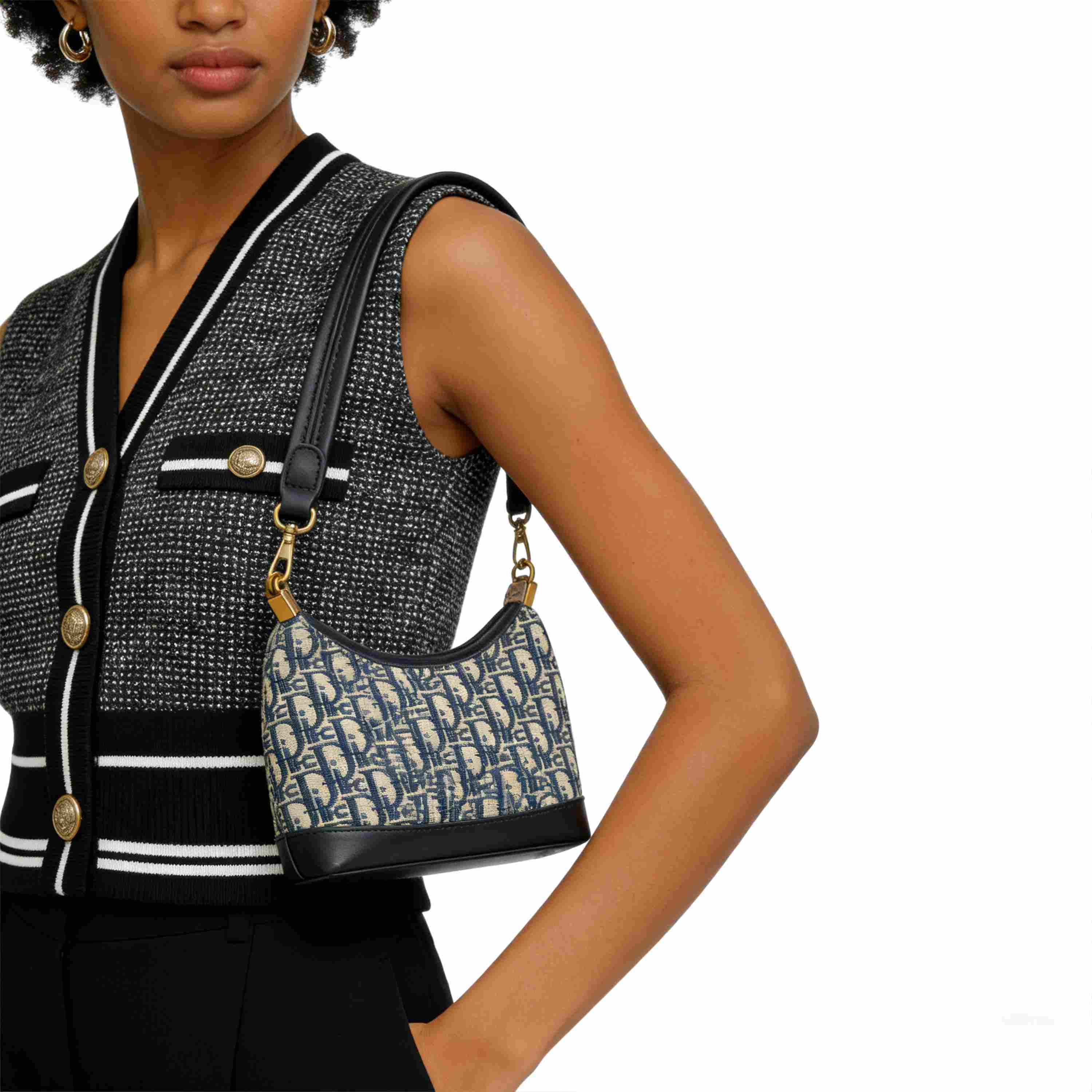 Embroidered Small Shoulder Bag
