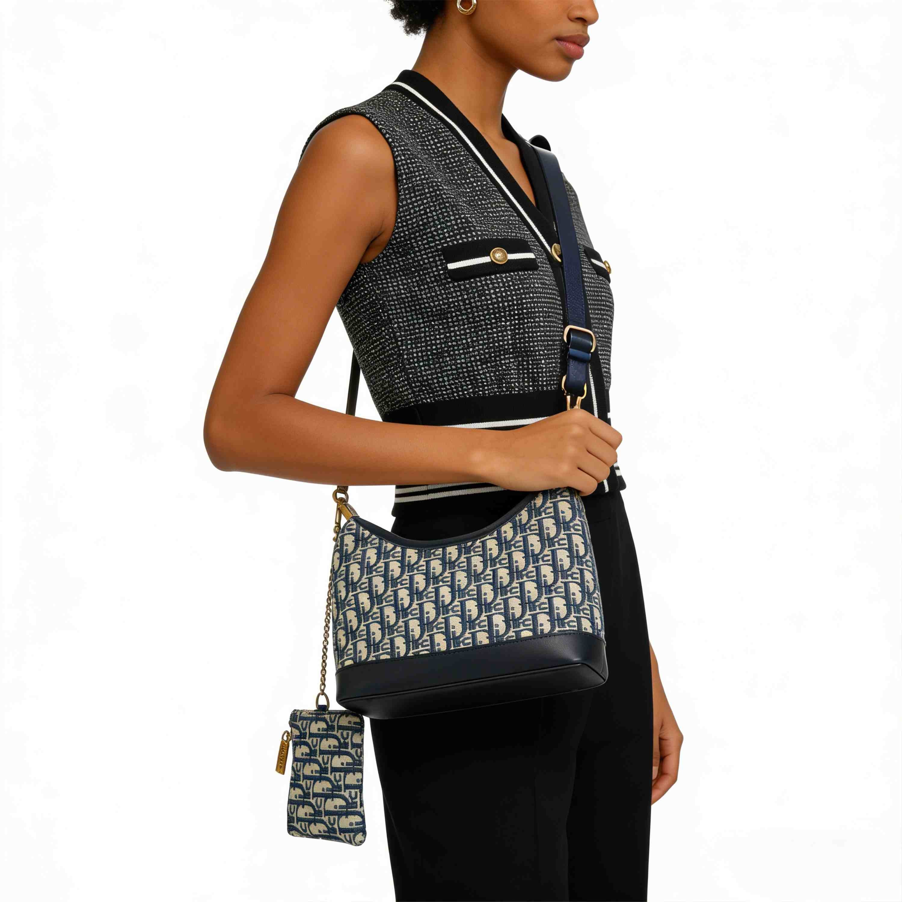Embroidered Small Shoulder Bag
