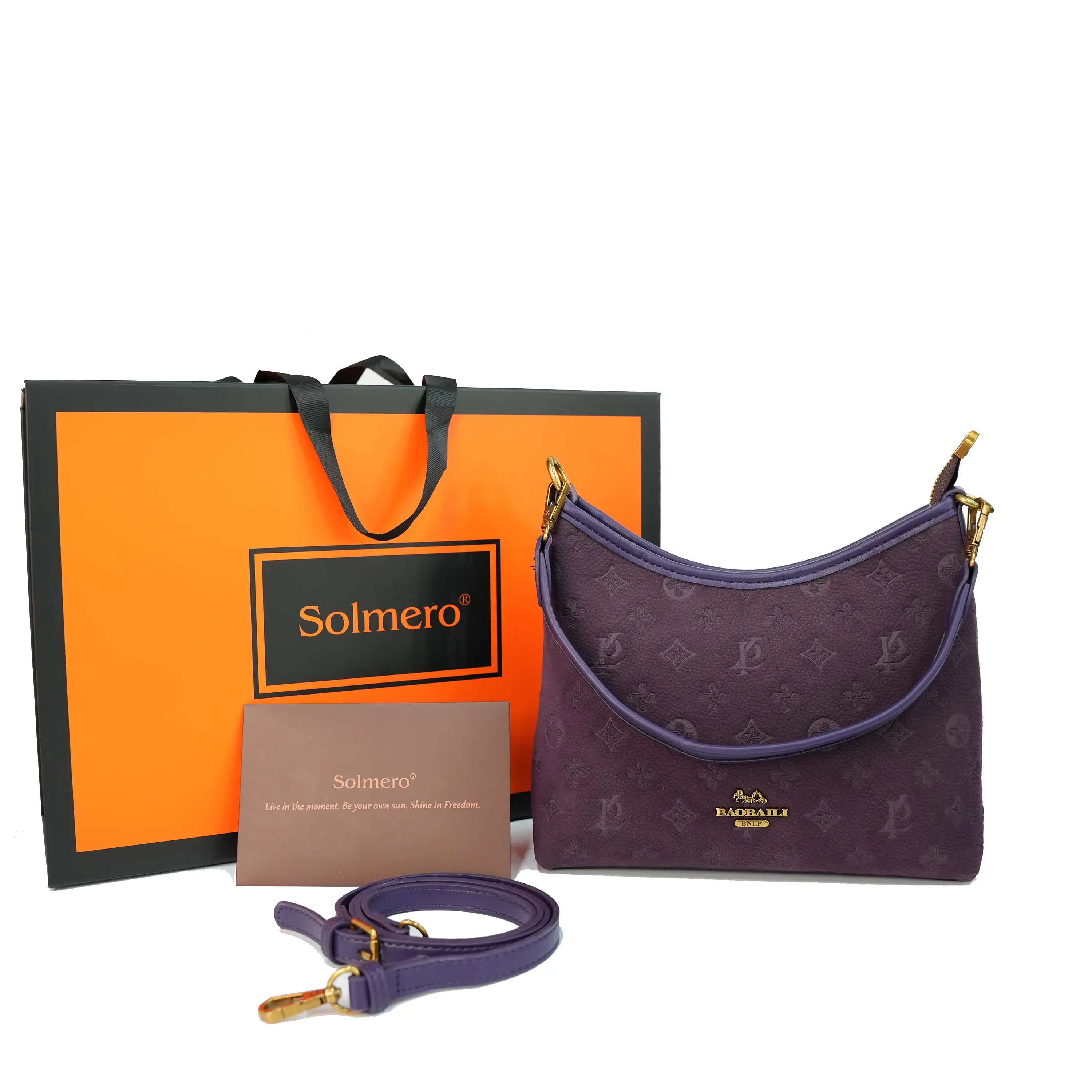 Purple shoulder bag & underarm bag