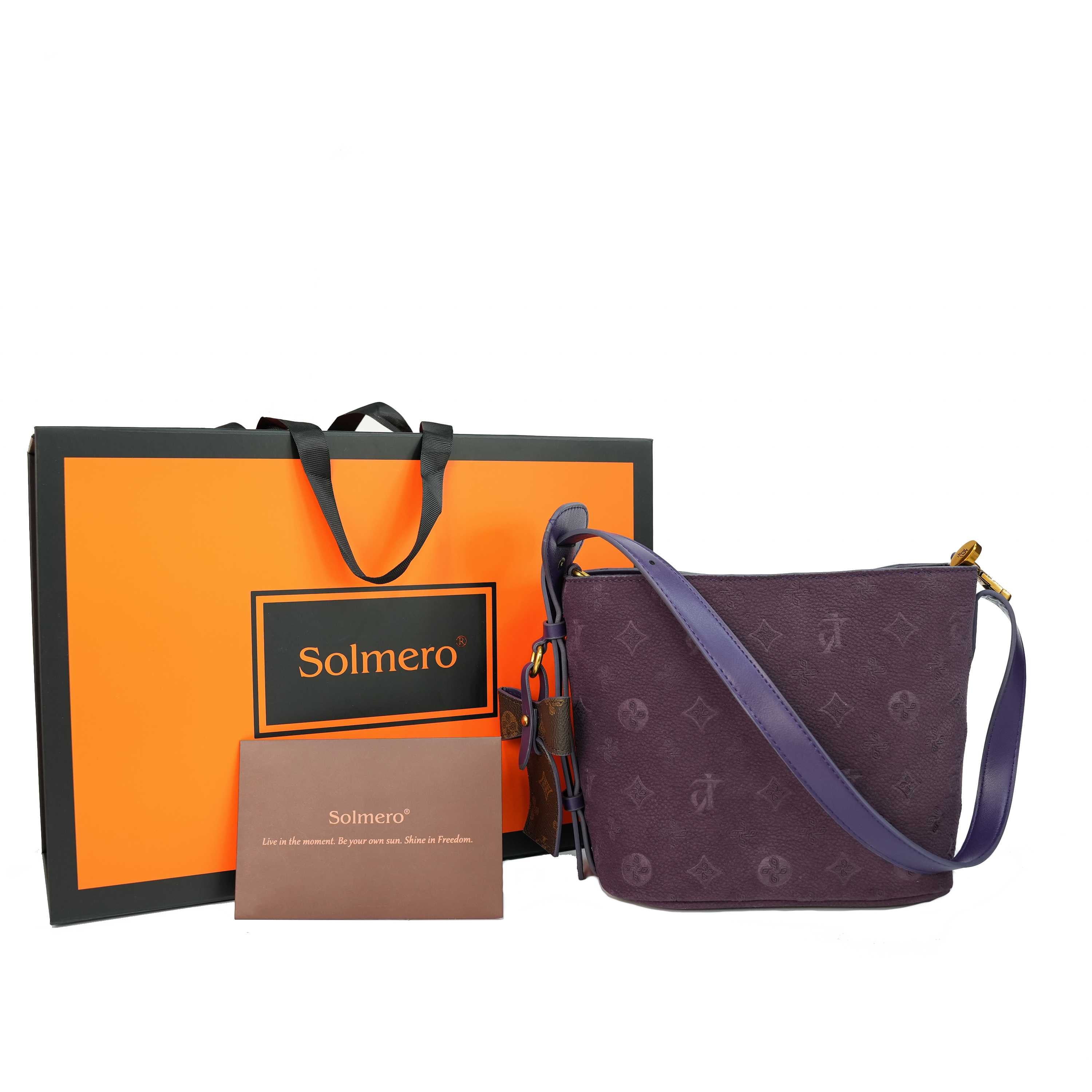 Purple bucket bag