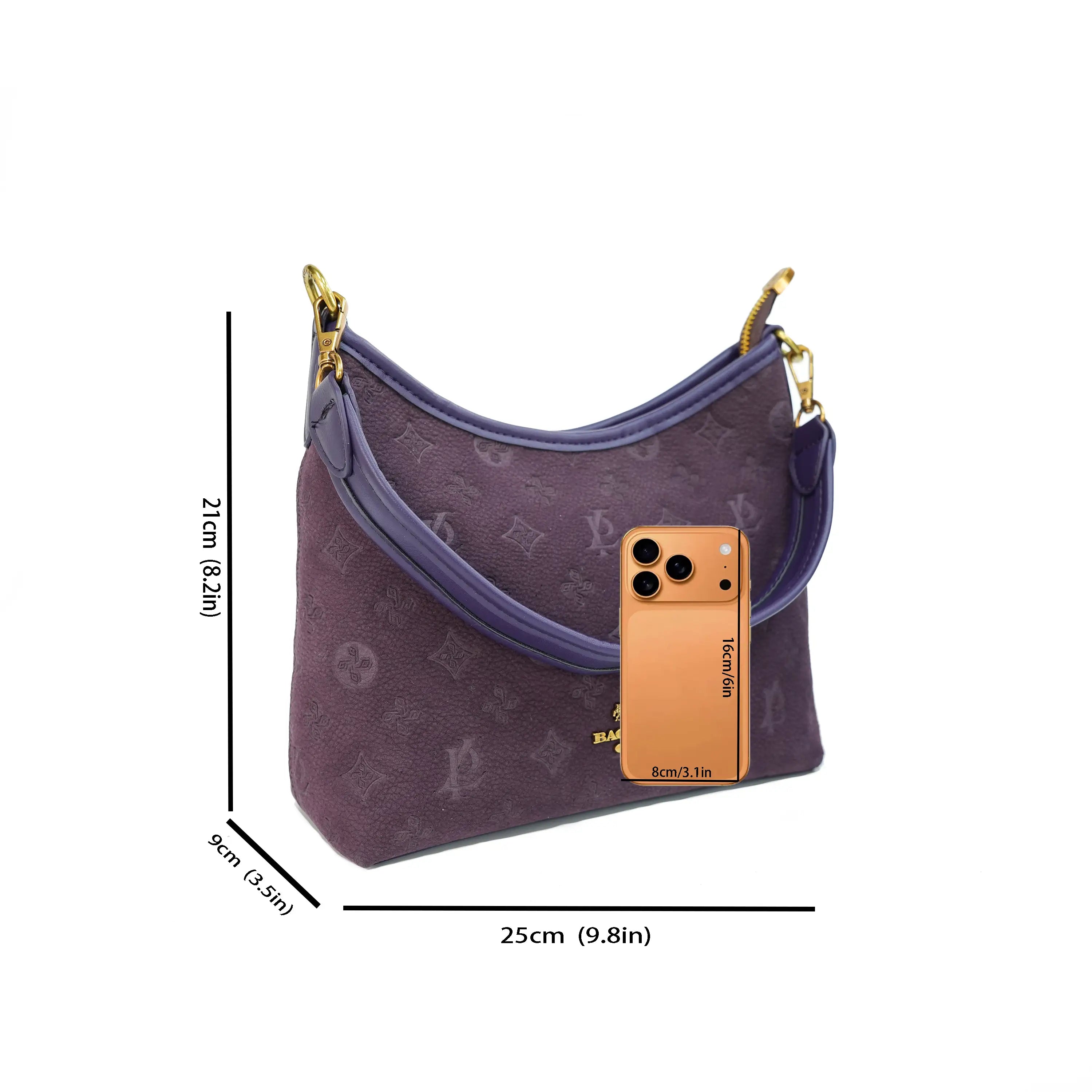 Purple shoulder bag & underarm bag