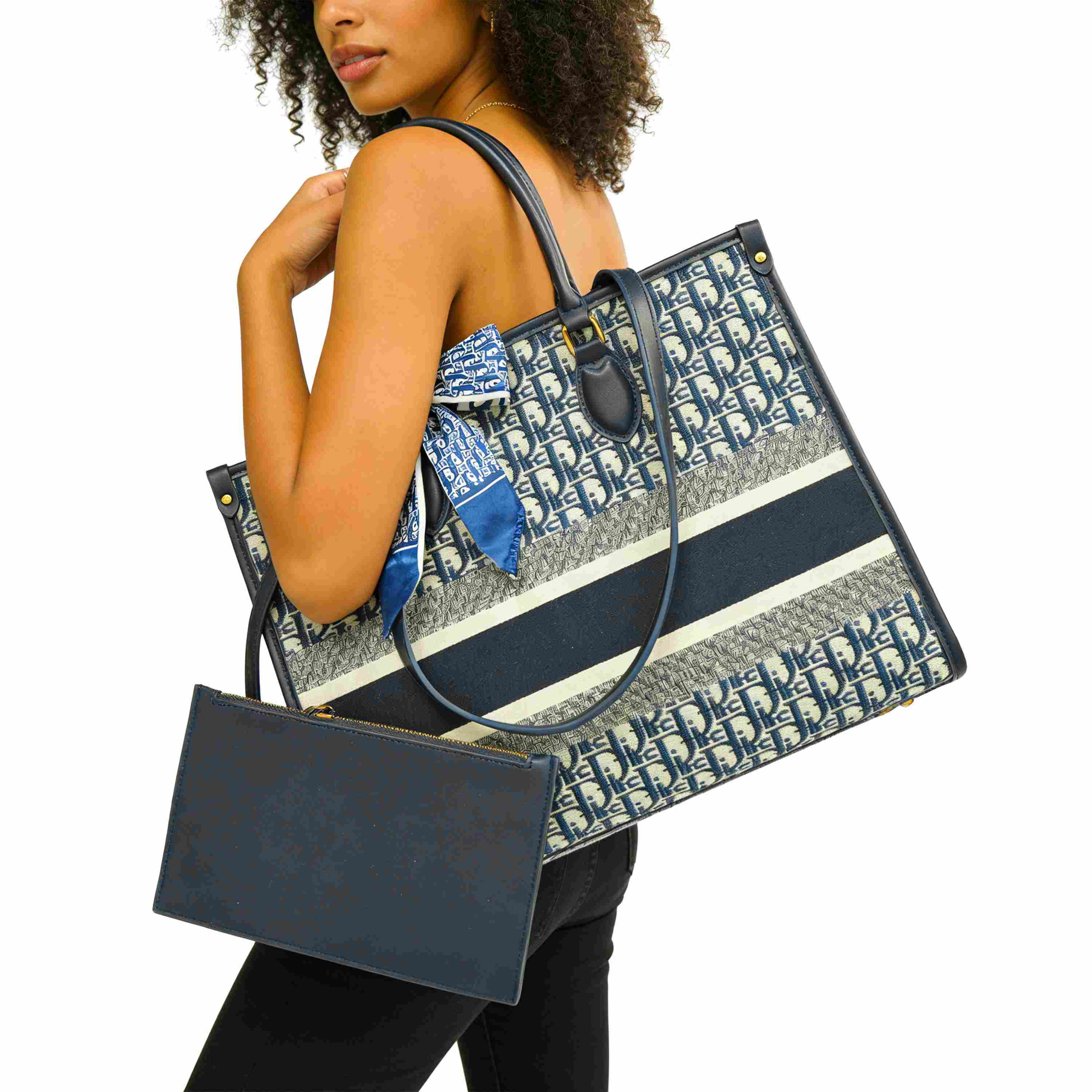 Embroidered Large Tote Bag