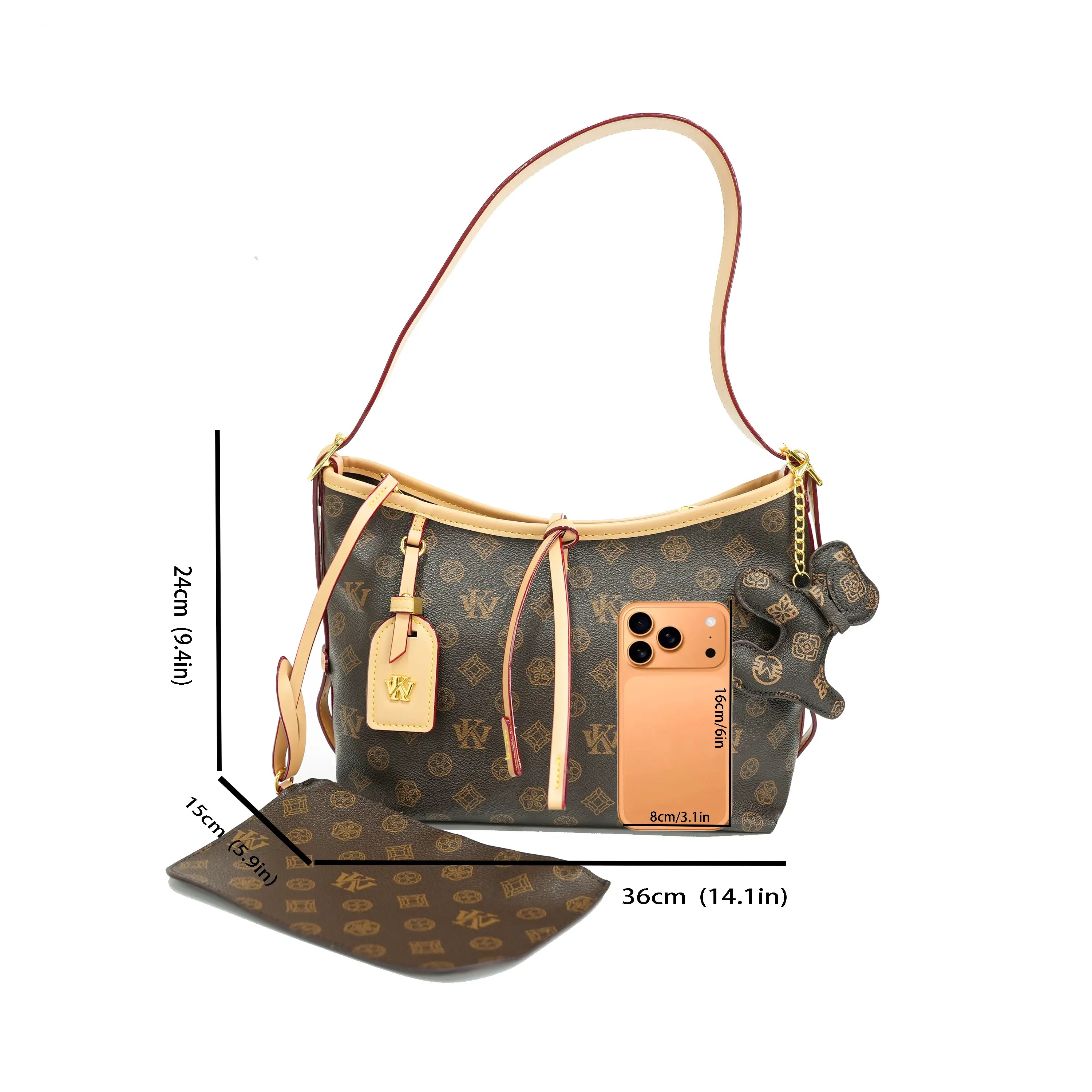 Shoulder bag & puppy keychain